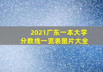 2021广东一本大学分数线一览表图片大全