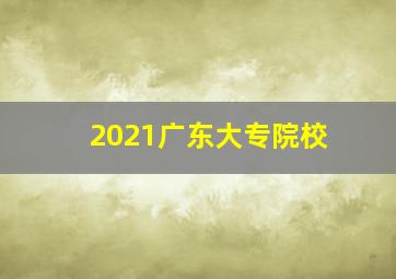 2021广东大专院校