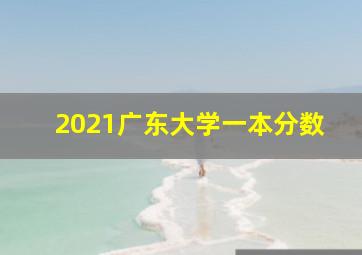 2021广东大学一本分数