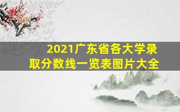 2021广东省各大学录取分数线一览表图片大全