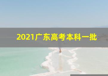 2021广东高考本科一批