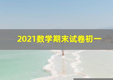 2021数学期末试卷初一