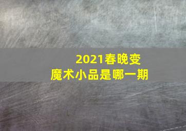 2021春晚变魔术小品是哪一期