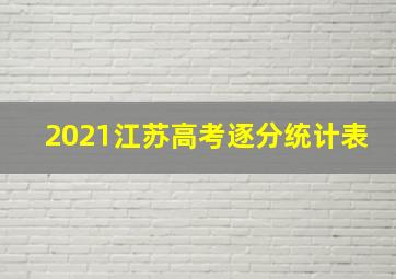 2021江苏高考逐分统计表