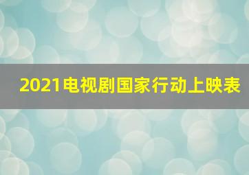 2021电视剧国家行动上映表