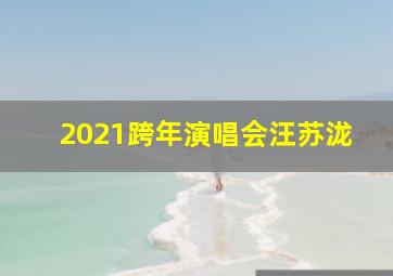 2021跨年演唱会汪苏泷