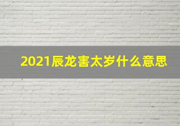 2021辰龙害太岁什么意思