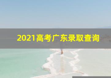 2021高考广东录取查询