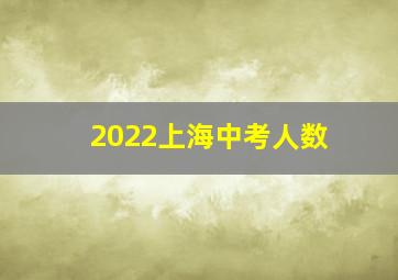 2022上海中考人数