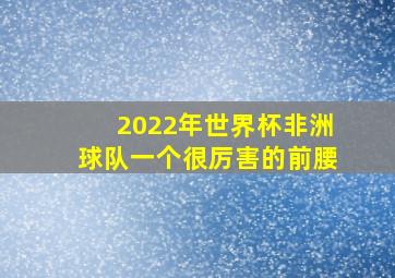 2022年世界杯非洲球队一个很厉害的前腰