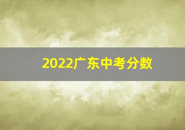 2022广东中考分数