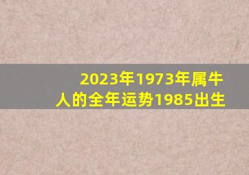 2023年1973年属牛人的全年运势1985出生