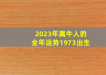 2023年属牛人的全年运势1973出生