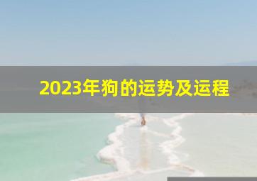 2023年狗的运势及运程