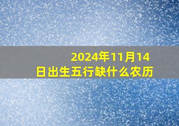 2024年11月14日出生五行缺什么农历