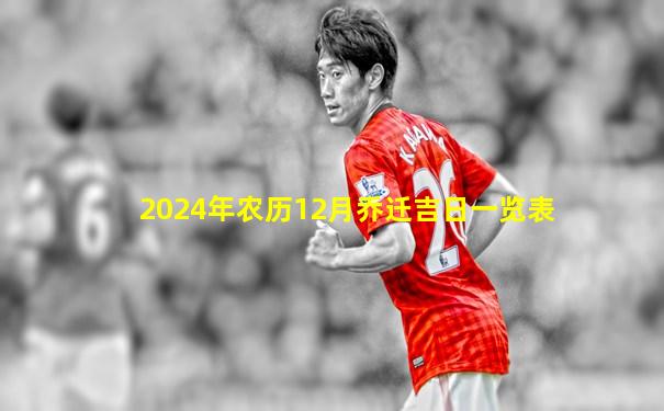 2024年农历12月乔迁吉日一览表