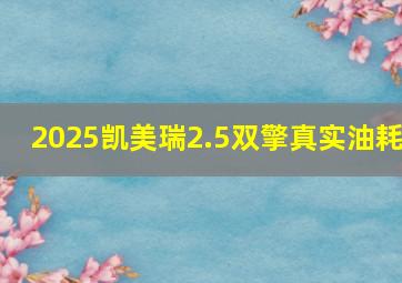 2025凯美瑞2.5双擎真实油耗