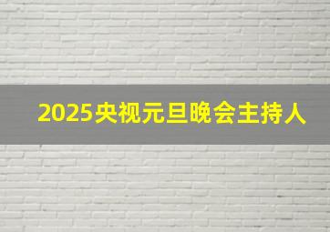 2025央视元旦晚会主持人