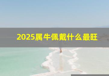 2025属牛佩戴什么最旺