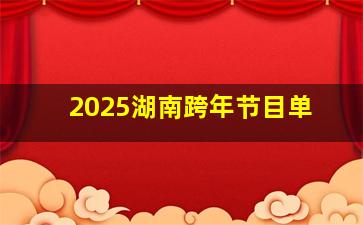 2025湖南跨年节目单