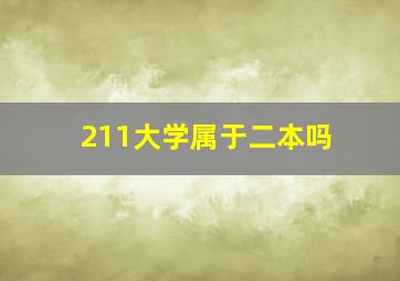 211大学属于二本吗