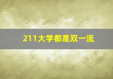 211大学都是双一流