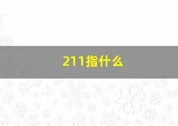 211指什么