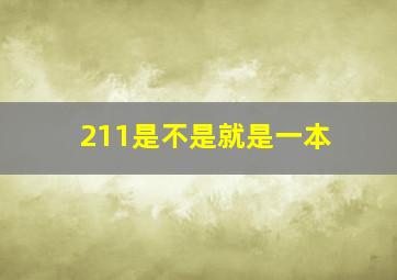 211是不是就是一本