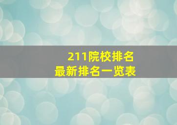 211院校排名最新排名一览表