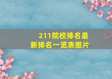 211院校排名最新排名一览表图片