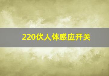 220伏人体感应开关