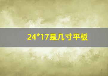 24*17是几寸平板