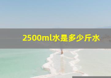 2500ml水是多少斤水