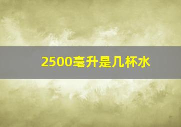 2500毫升是几杯水