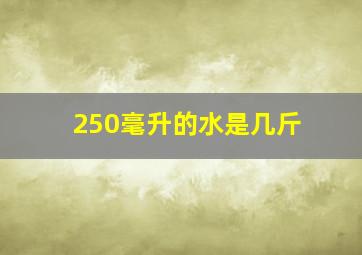 250毫升的水是几斤