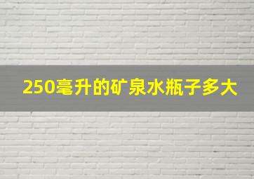 250毫升的矿泉水瓶子多大