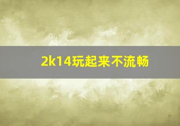 2k14玩起来不流畅