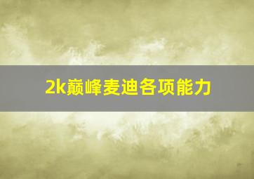 2k巅峰麦迪各项能力