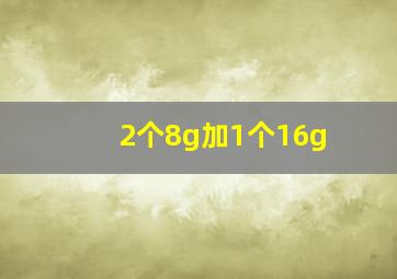 2个8g加1个16g