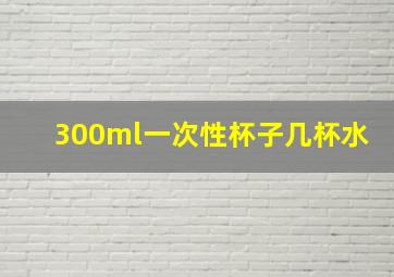 300ml一次性杯子几杯水