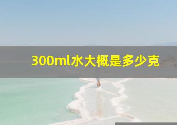 300ml水大概是多少克