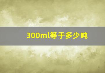 300ml等于多少吨