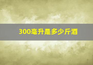 300毫升是多少斤酒