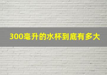 300毫升的水杯到底有多大