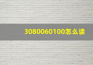 3080060100怎么读