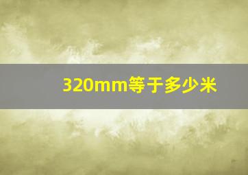 320mm等于多少米