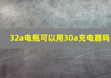 32a电瓶可以用30a充电器吗