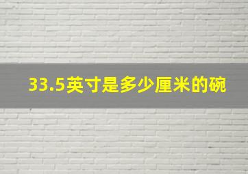 33.5英寸是多少厘米的碗