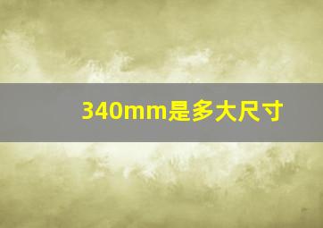 340mm是多大尺寸