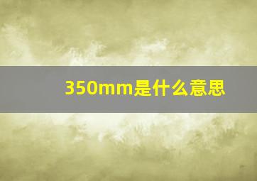 350mm是什么意思